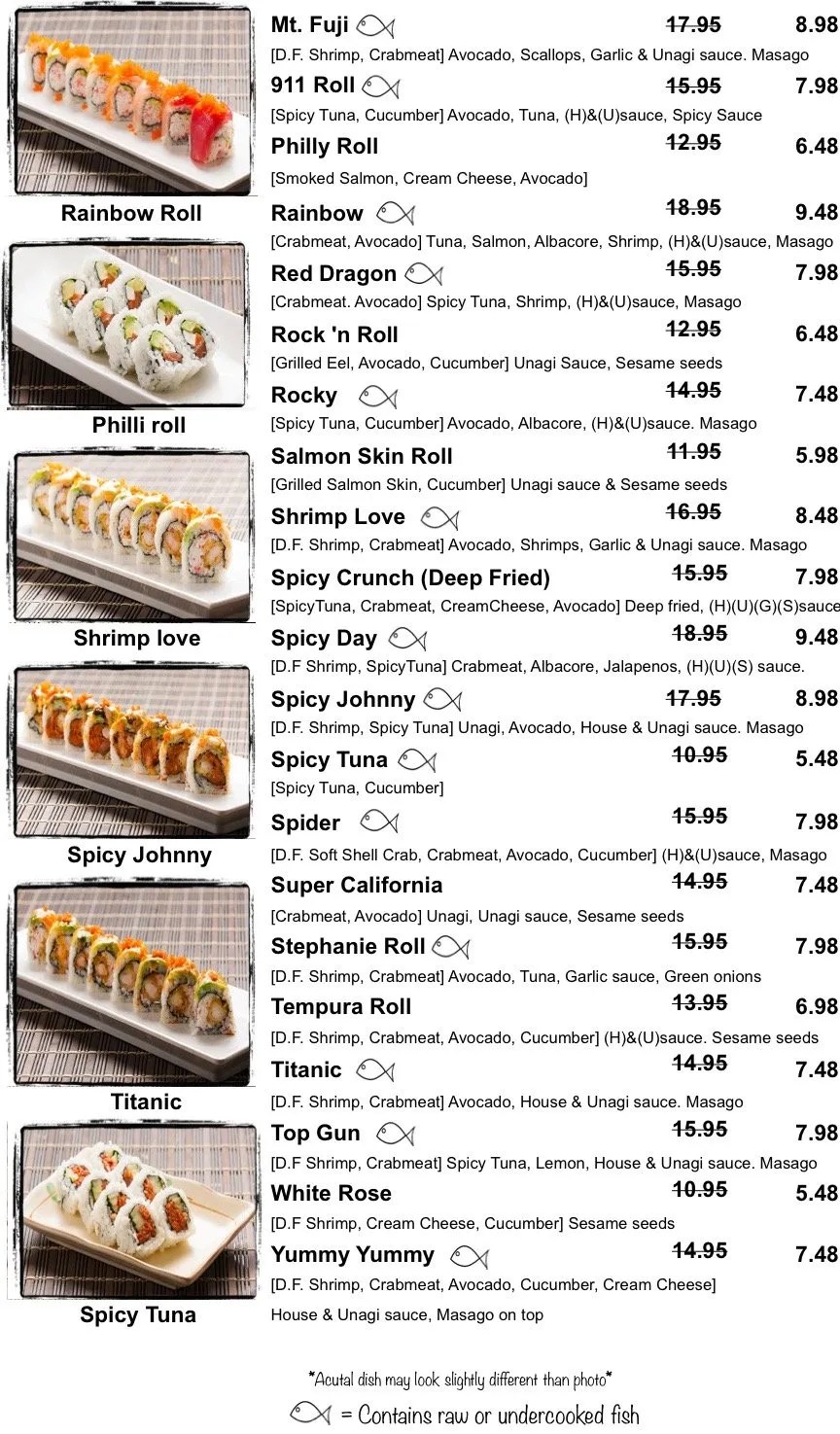 Crazy Sushi Rocklin Menu, Appetizer, Sushi & Sake, Restaurant Menu