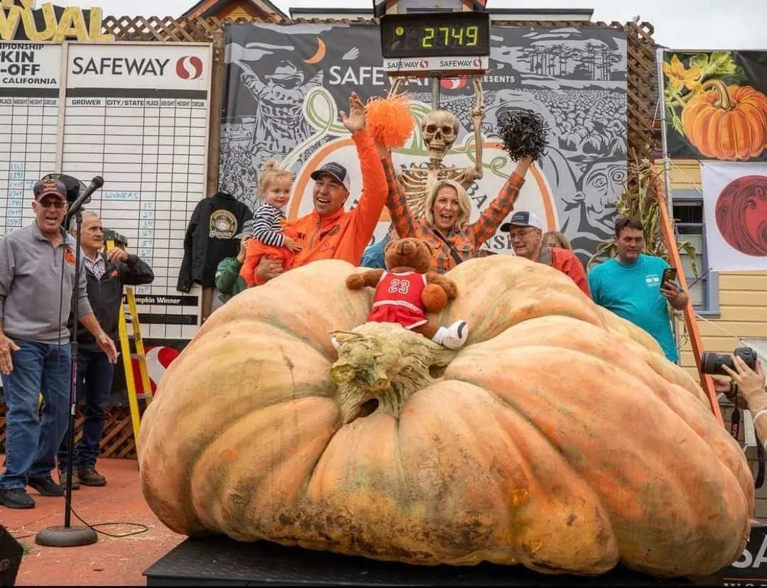 World's Heaviest Pumpkin, world record set in Half Moon Bay, California(04)