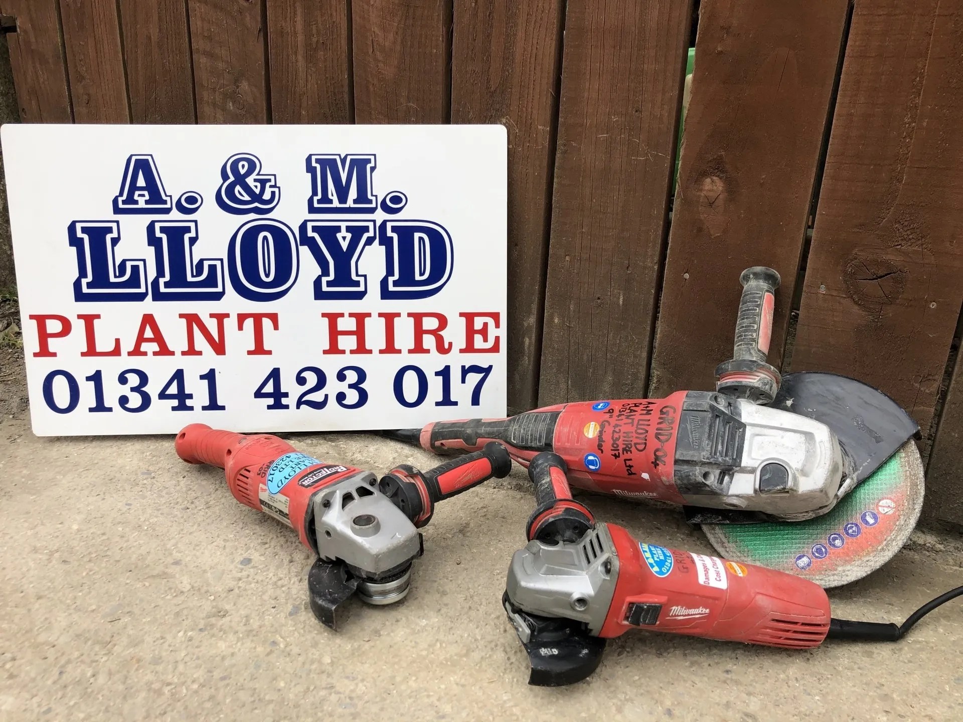 Tool Hire from A&M Lloyd Plant Hire Gwynedd, Aberystwyth