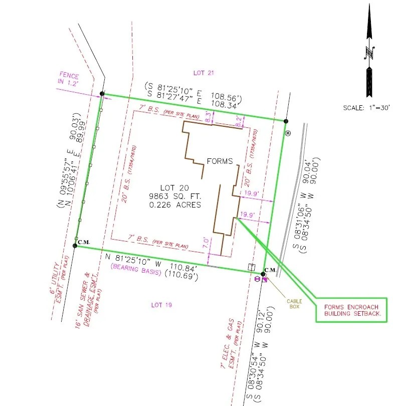 Form/Foundation Survey Westar Alamo Land Surveyors San Antonio, Texas
