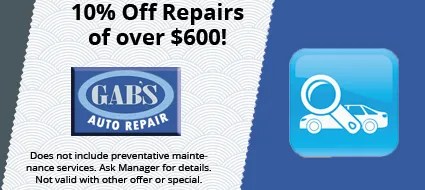 Special Offers | Gab's Auto Repair