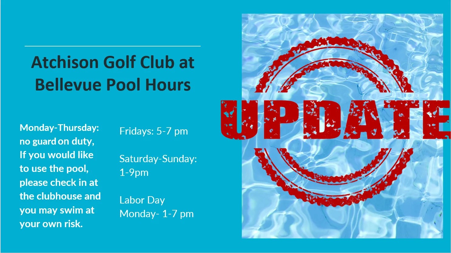 The Atchison Golf Club at Bellevue Pool