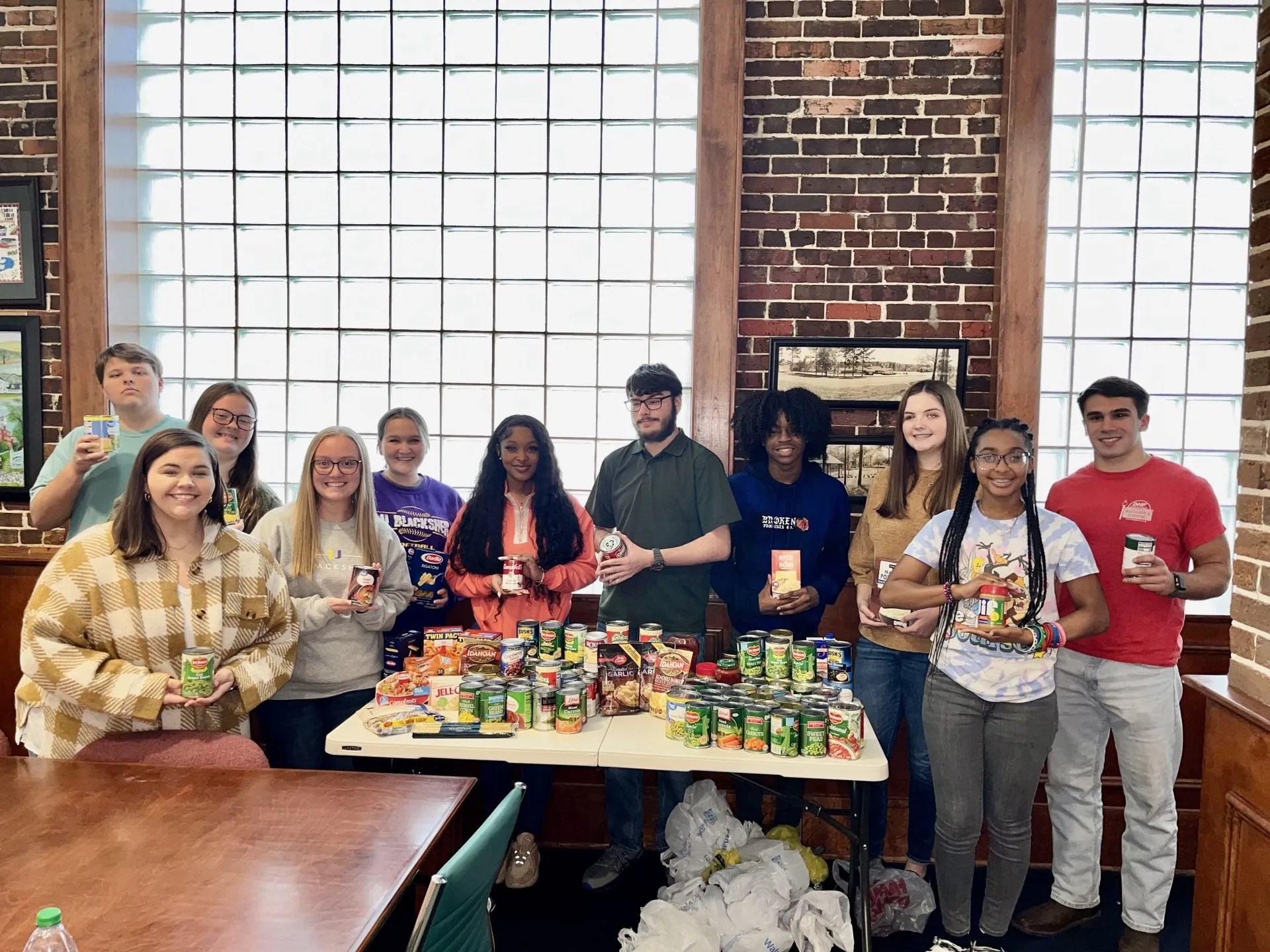Youth Ambassadors Donate Canned Food Items