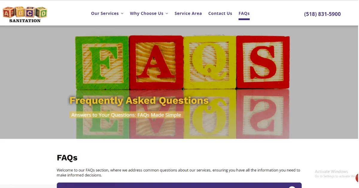 ABCD Sanitation FAQs Your Questions Answered