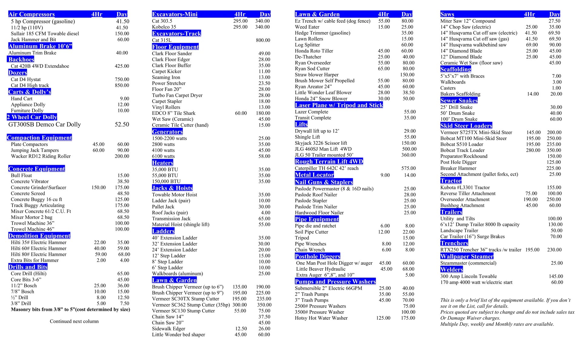 Equipment Rentals Dynahoe Equipment & Tool Rental Circleville, OH