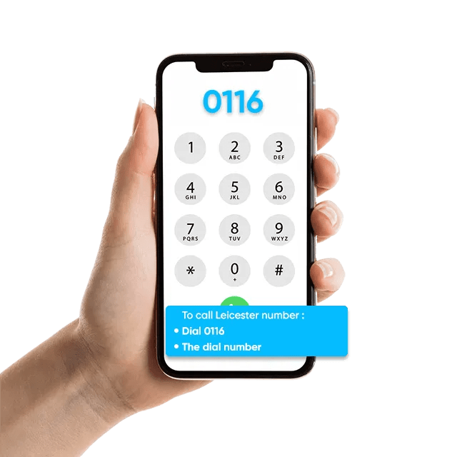 Get a 0116 area code phone number in Leicester
