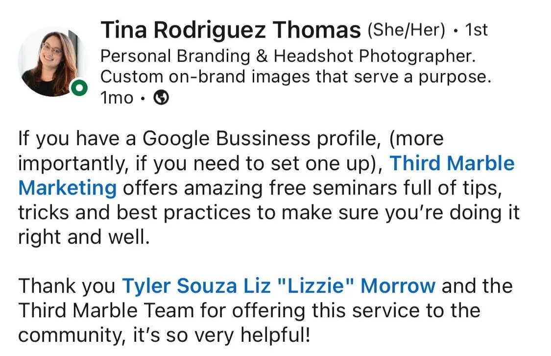 Google Business Profile Classes Richmond VA