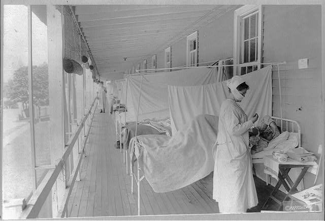 Hospital during the 1918 flu epidemic