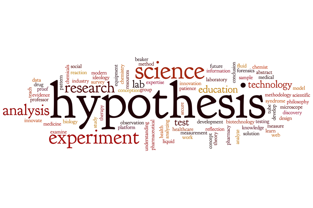 Hypothesis concept word cloud background
