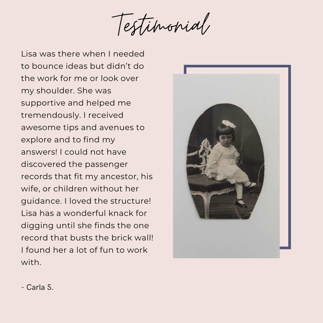 genealogy coach for a day testimonial