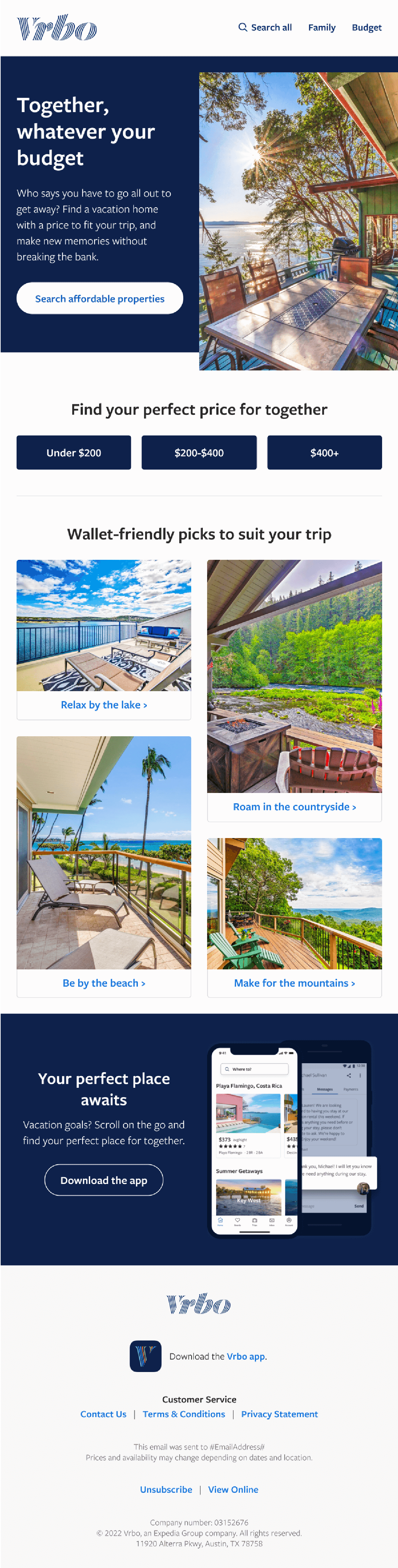 Vrbo Email Design Lisa Crawford Portfolio