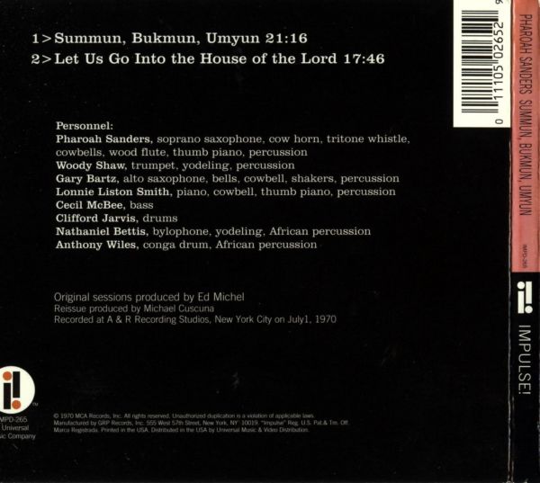 Pharoah Sanders Summun, Bukmun, Umyun (1998)