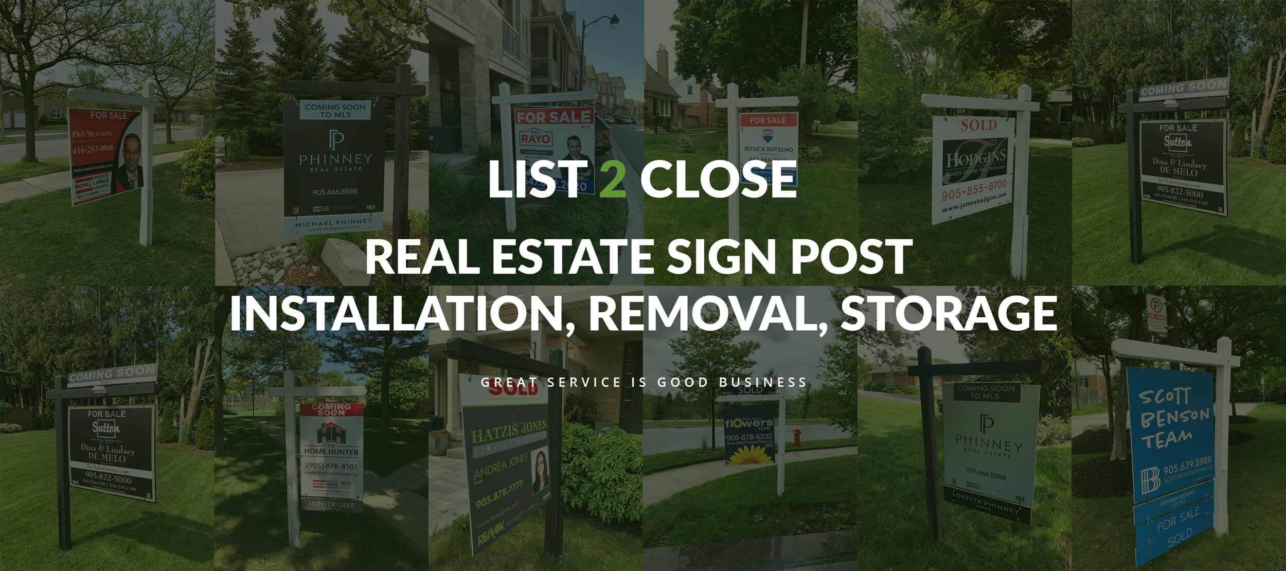 Real Estate Sign Post Installation Oakville List 2 Close