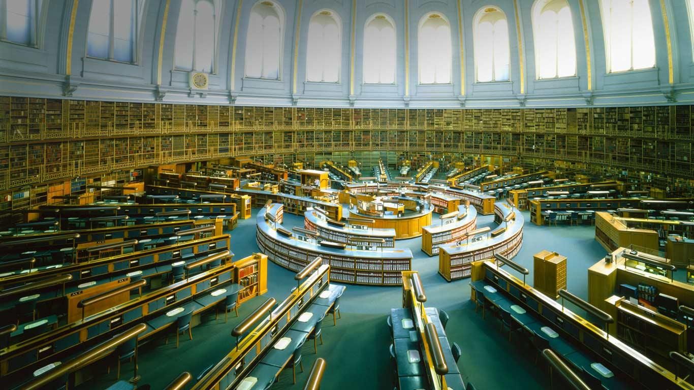 Britanya Kütüphanesi İçerisinde Milyonlarca Eserin Olduğu Kütüphane