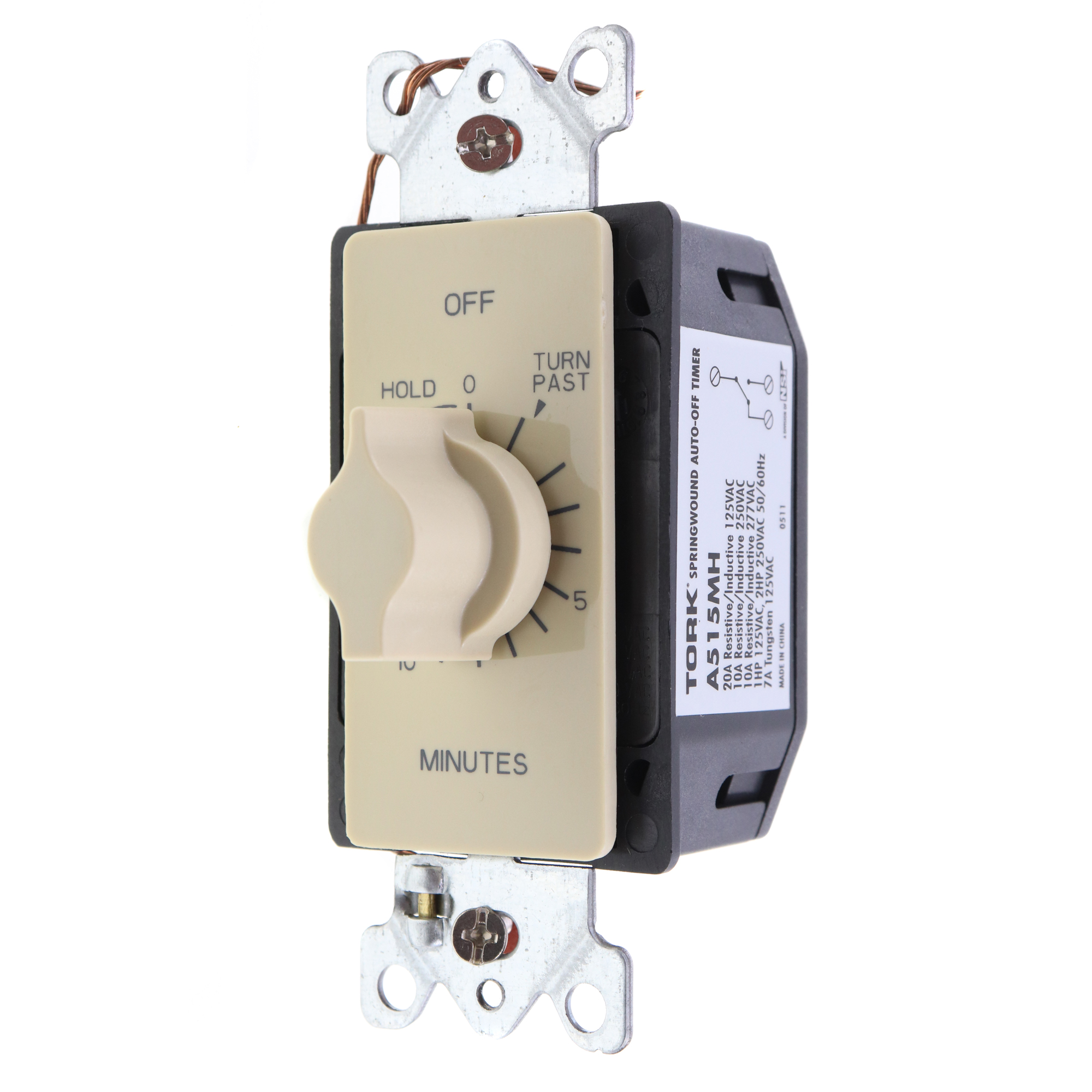 TORK A515MH AUTOOFF INWALL TIMER SWITCH WITH HOLD, 15