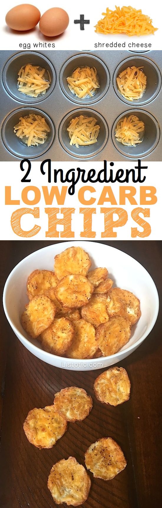 Easy, Low Carb, SUPER tasty chips! Just 2 ingredients. Listotic