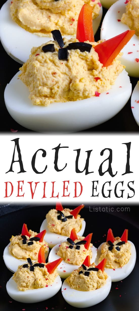 Easy Halloween Party Appetizers (Deviled Eggs 8 Ways)