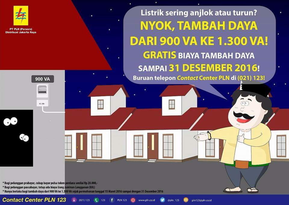 Tambah Daya Gratis Listrik PLN