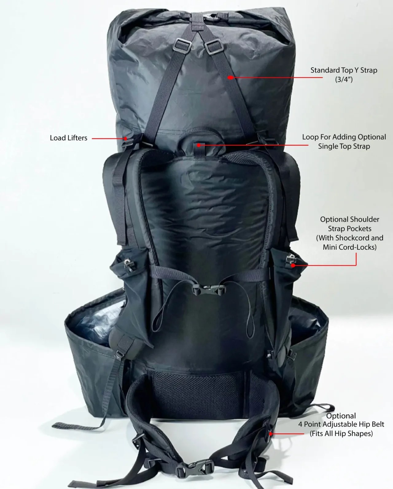 ECOPAK™ 40L Curve Frameless Custom Ultralight Backpack
