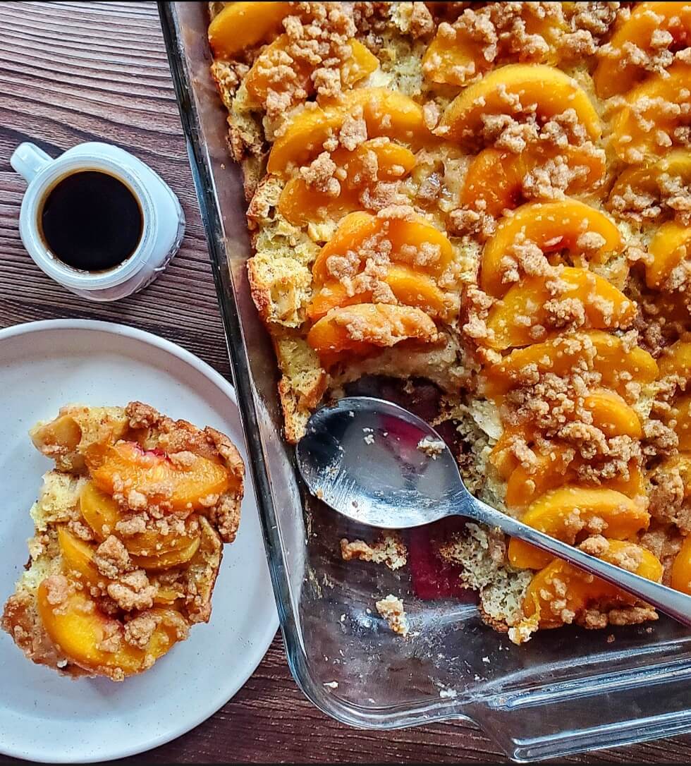 Peach Cobbler French Toast Bake Lite Cravings