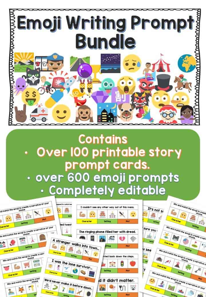 25 Awesome Emoji Writing Prompts for students Literacy Ideas