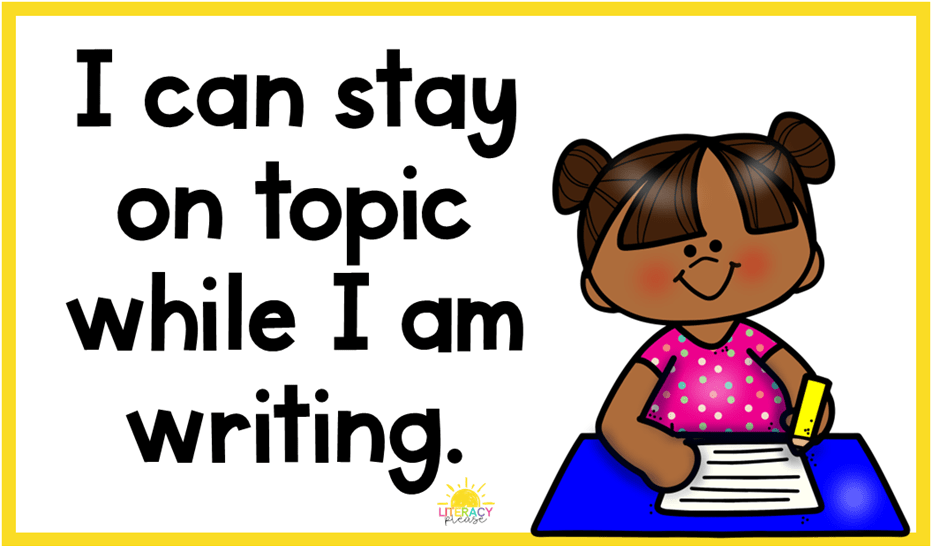 Goals In Writing For Kinder, First, And Second Graders - Literacy Please