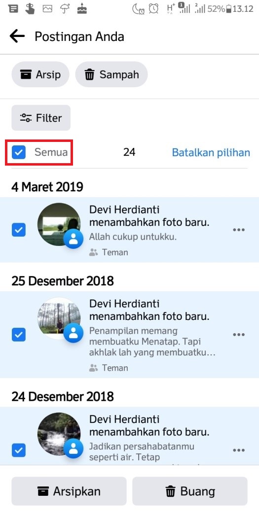 Cara Menghapus dan Memulihkan Semua Postingan Facebook LiteTekno