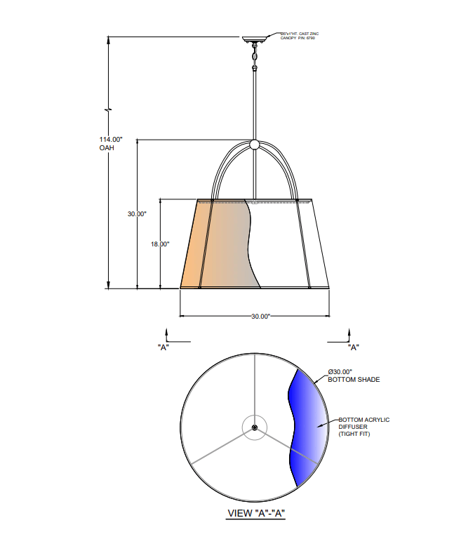 Custom Style 72 Lite Tops Custom Light Fixtures & Lamp Shades