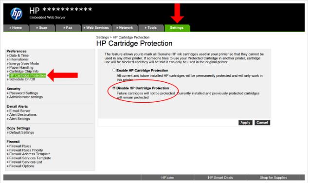 Protected Cartridge - How To Disable It? - Hp Support Community - 6112404