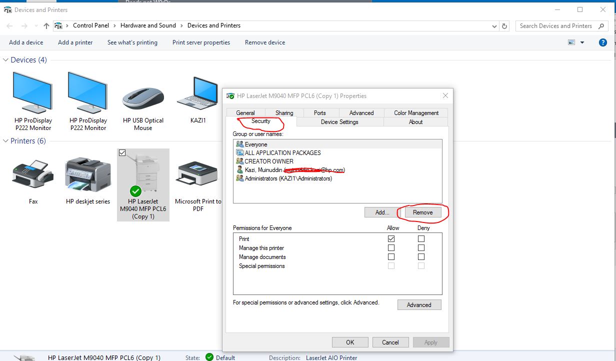 Solved: Restricting Printer Access - HP Support Community - 6380007