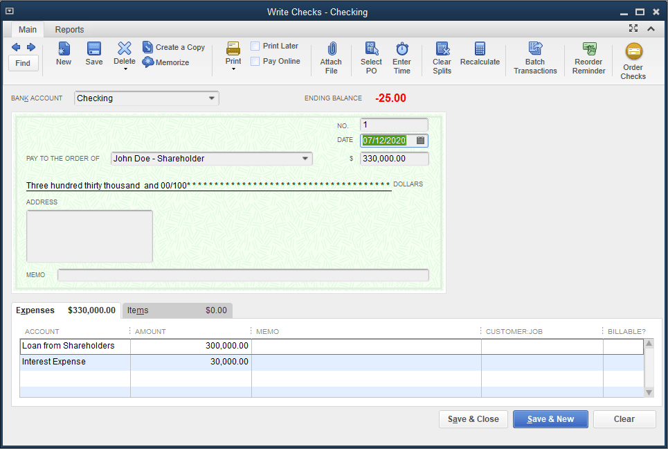 How Do I Categorize A Payment On A Bank Loan In Quickbooks