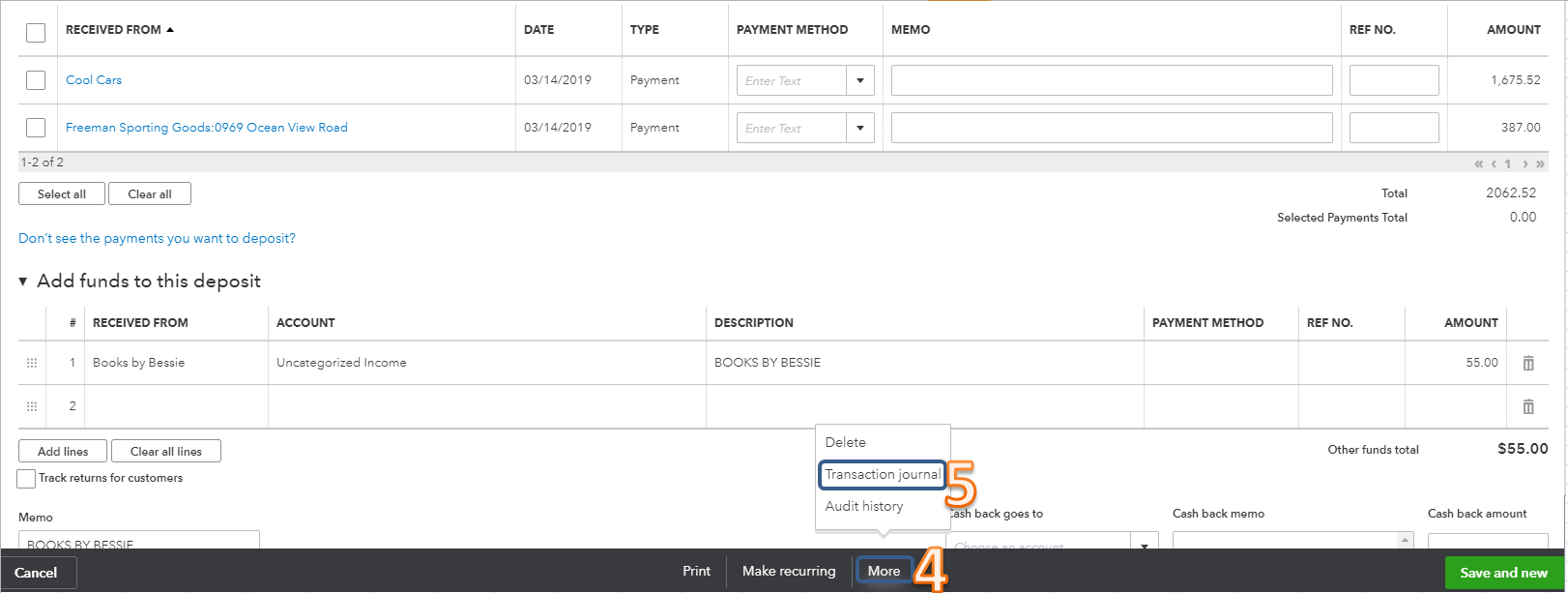 Solved QB not finding transactions to match with banking when they are