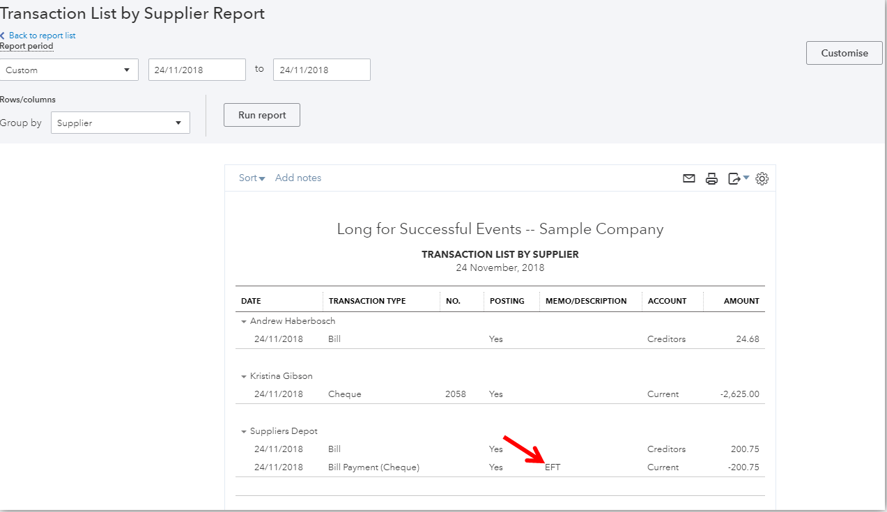 Solved Matching payment via bank feed shows payment metho