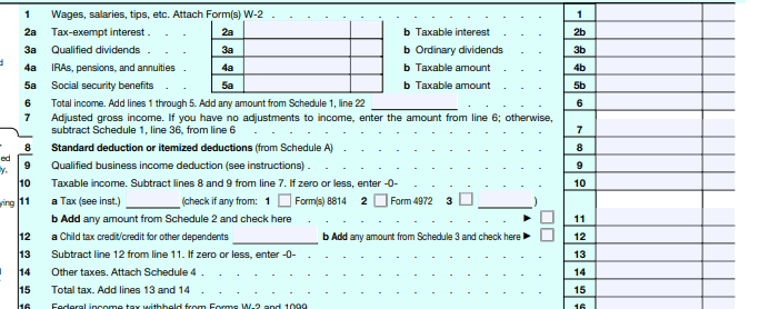 Solved I am Trying to find the total tax, my return doesn't have schedule 2 line 46 It says to subtract line 13 from 46, but there is no line 46? Page 2