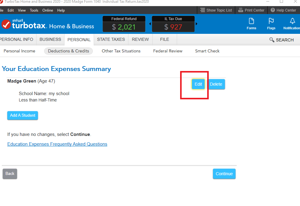 Solved TurboTax 2019 not showing 1098T form