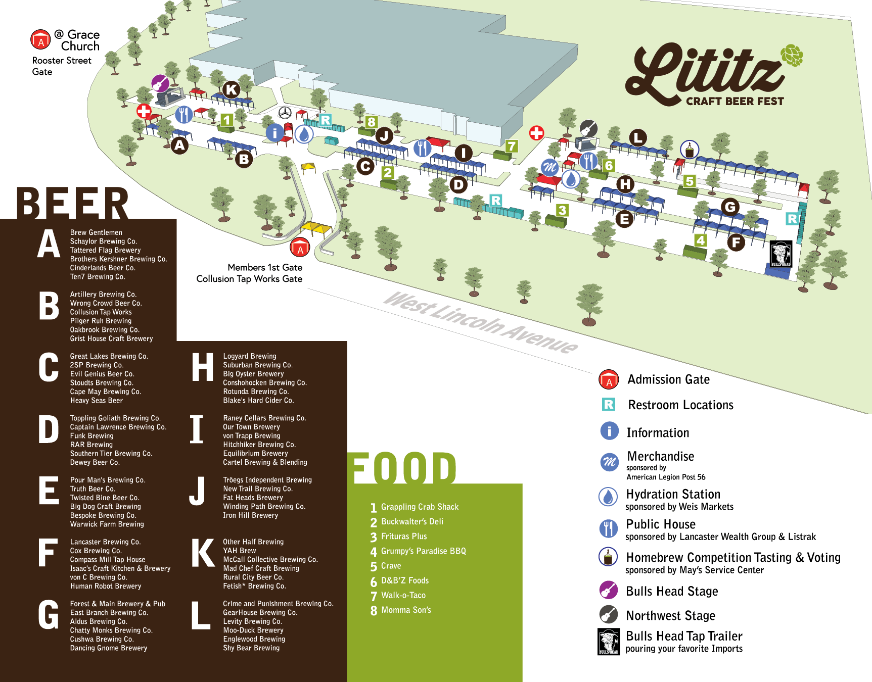 Map Lititz Craft Beer Fest
