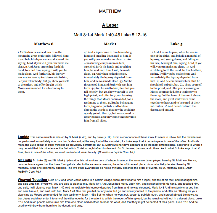 (Free PDF) A Complete Comparison Of The Four Gospels: All Four Gospels
