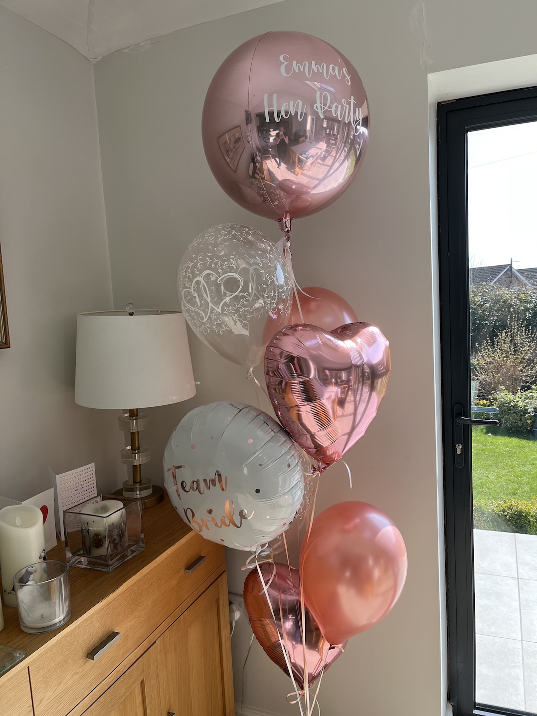 Personalised Hen Party Orbz display The Little Balloon Company