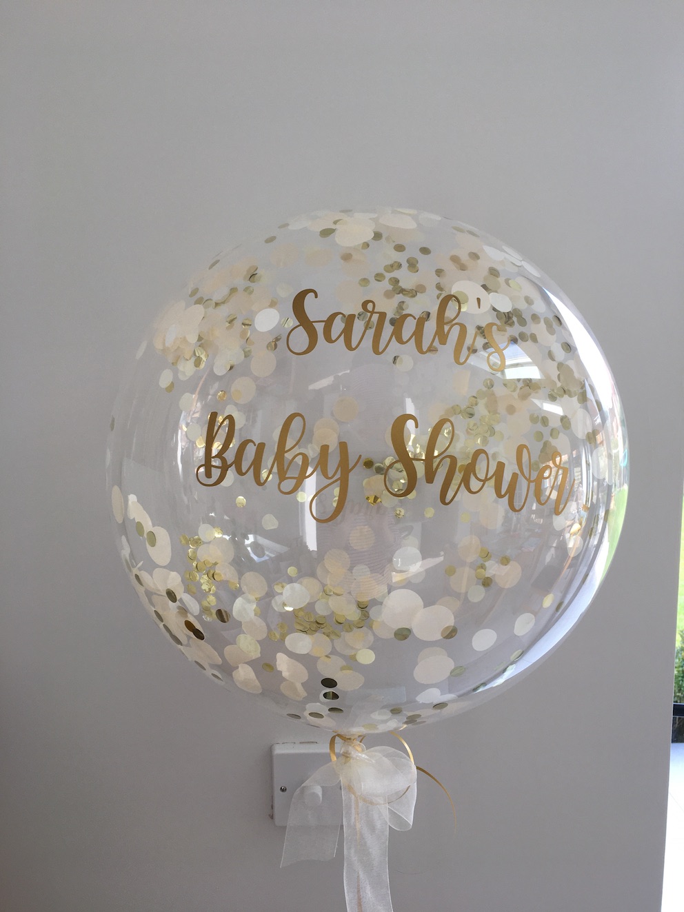 Personalised Baby shower confetti balloon The Little Balloon Company