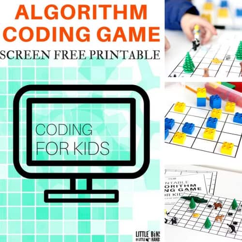 Algorithm Coding Game and Computer Coding for Kids {Free Printable}