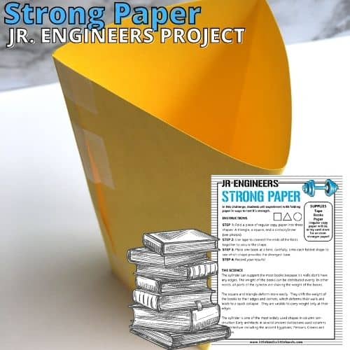 Strong Paper Structure STEM Challenge Little Bins for Little Hands