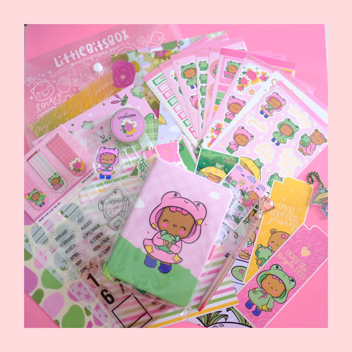 Unlock your Creativity Little Bits Box Stationery in Bullet Journalin