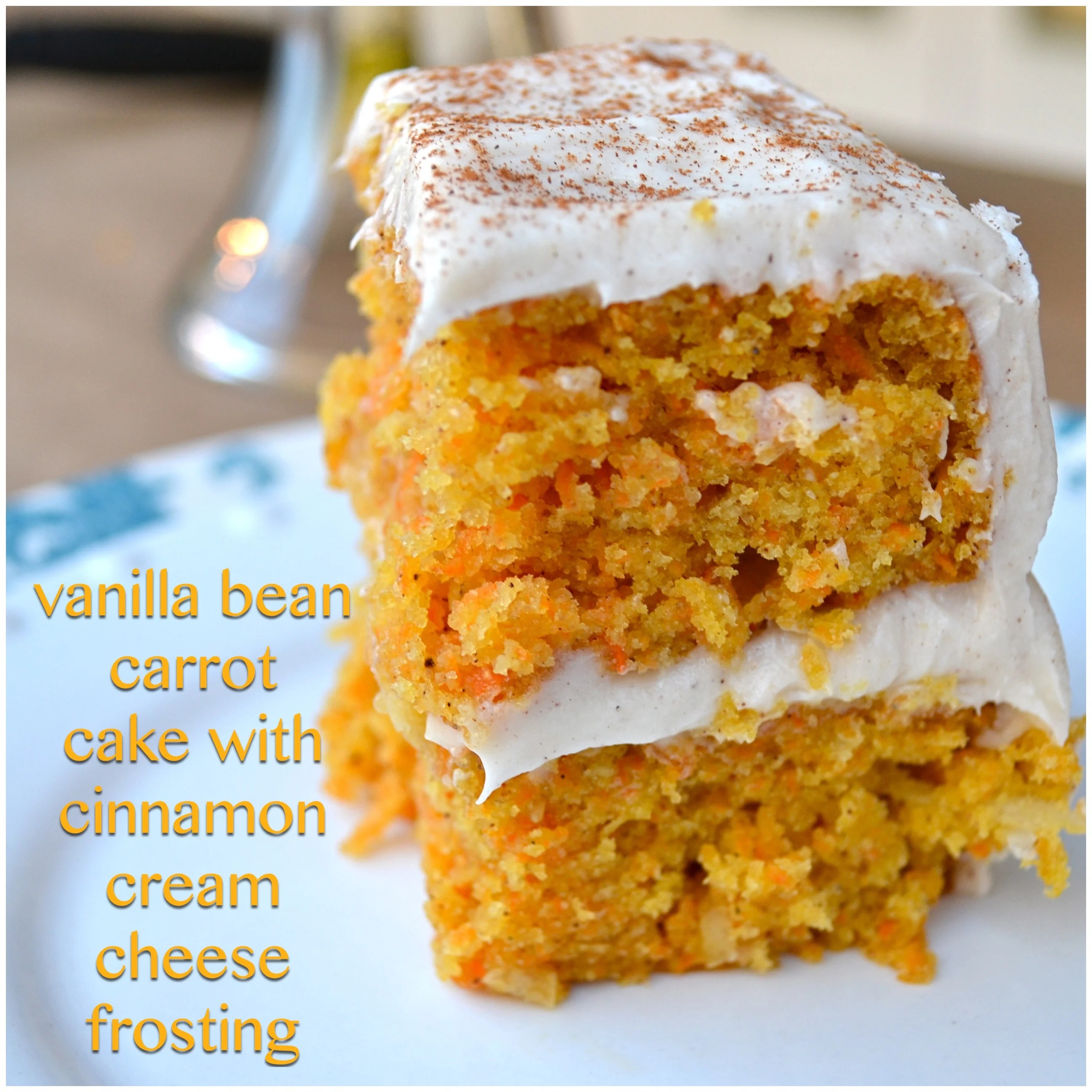 Vanilla Bean Carrot Cake with Cinnamon Cream Cheese Frosting Little