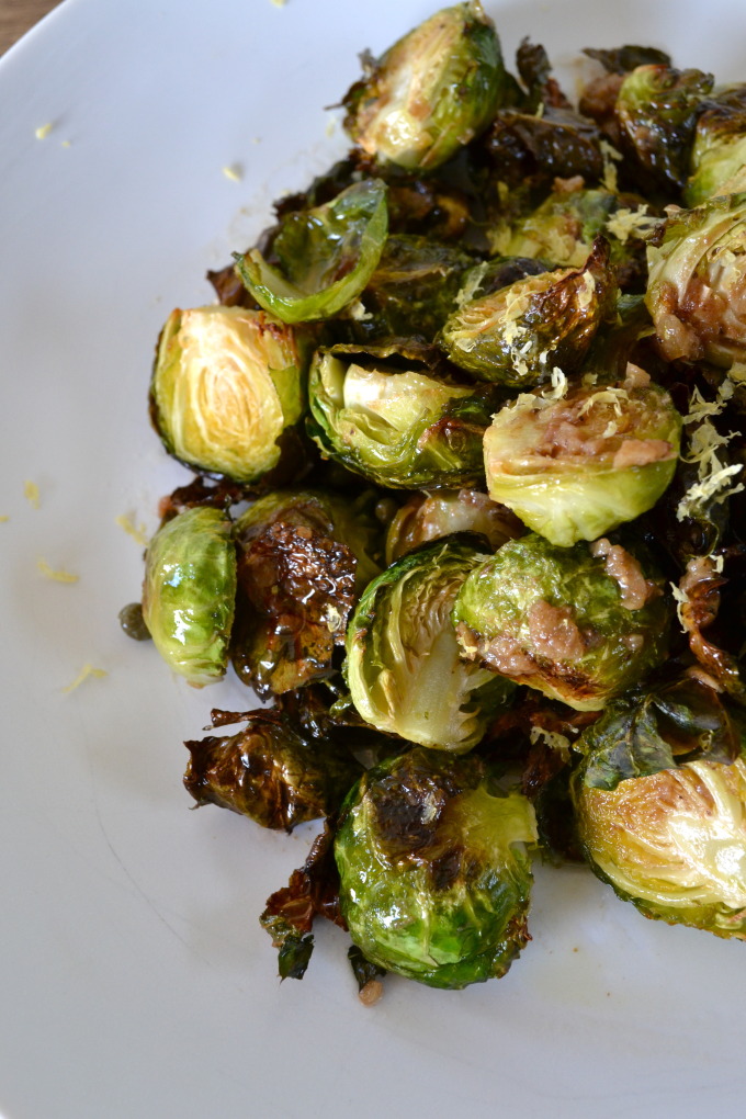 Lemon Garlic Brussels Sprouts Little Bits of...