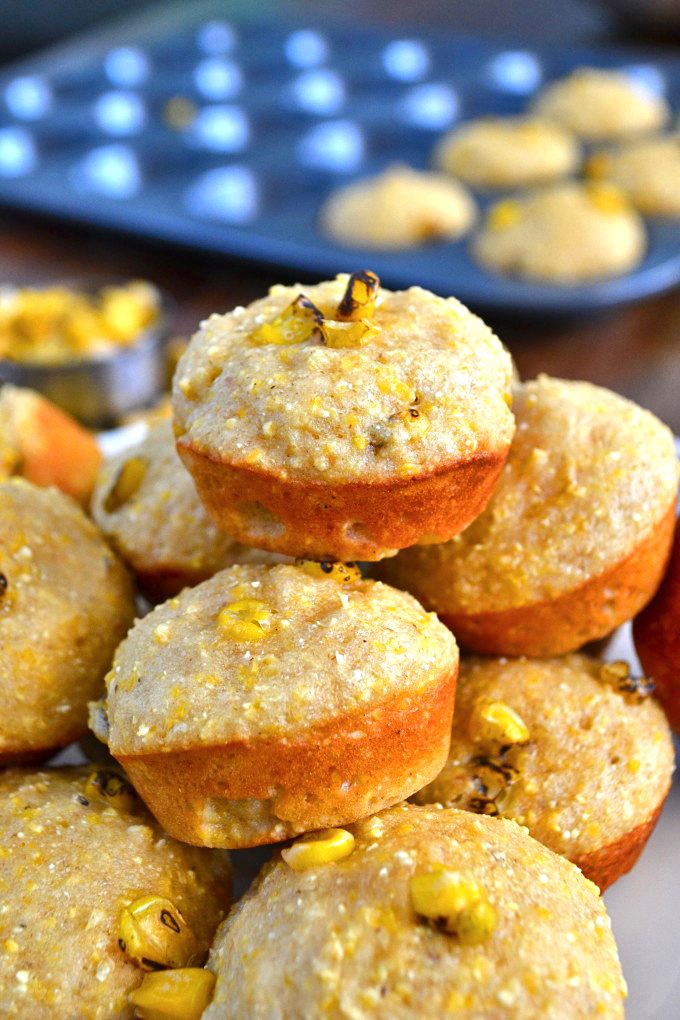 Roasted Cornbread Mini Muffins Little Bits of...