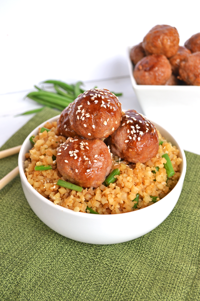 Asian Turkey Meatballs w/ Whole 30 Teriyaki Little Bits of...