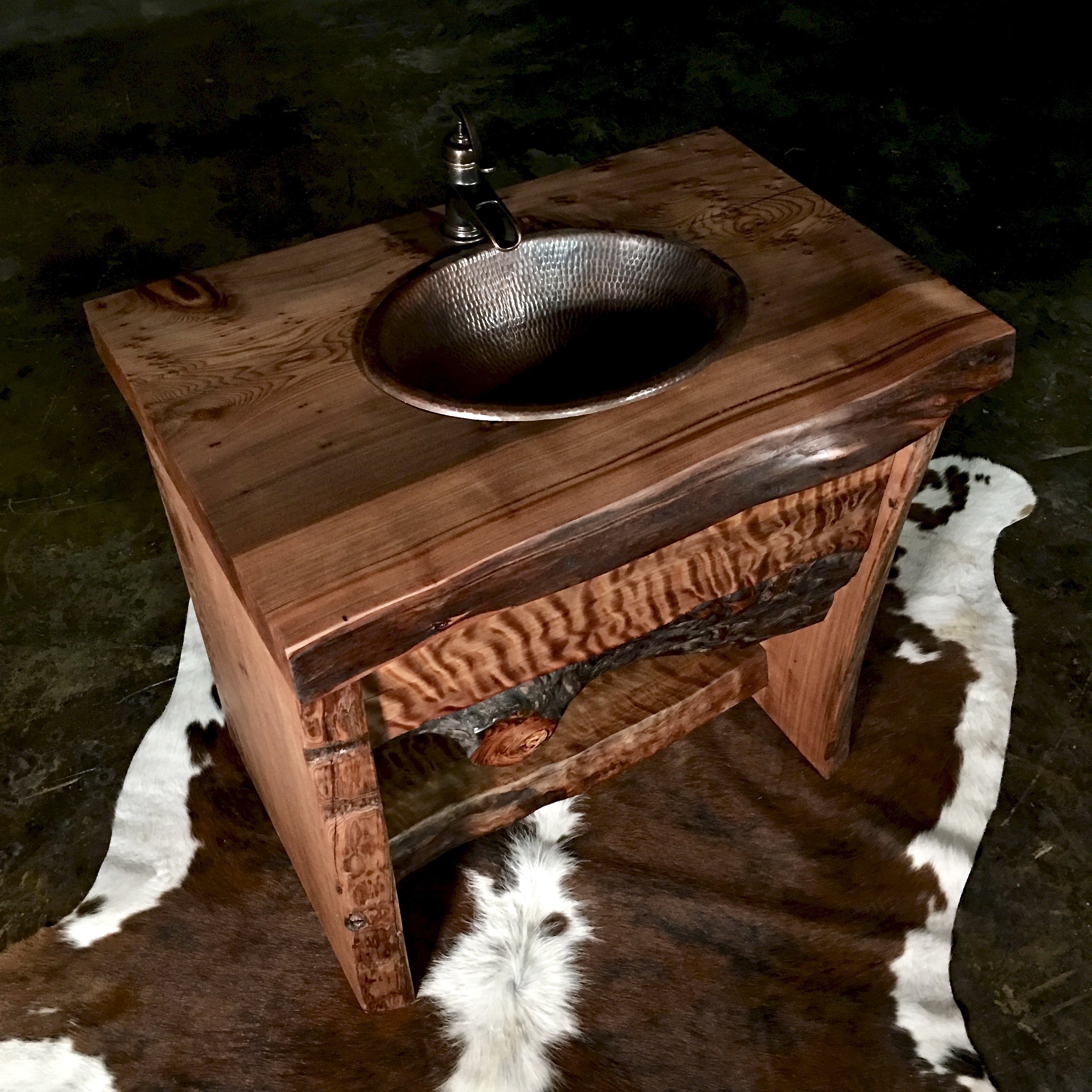 Wood Slab Vanity Littlebranch Farm