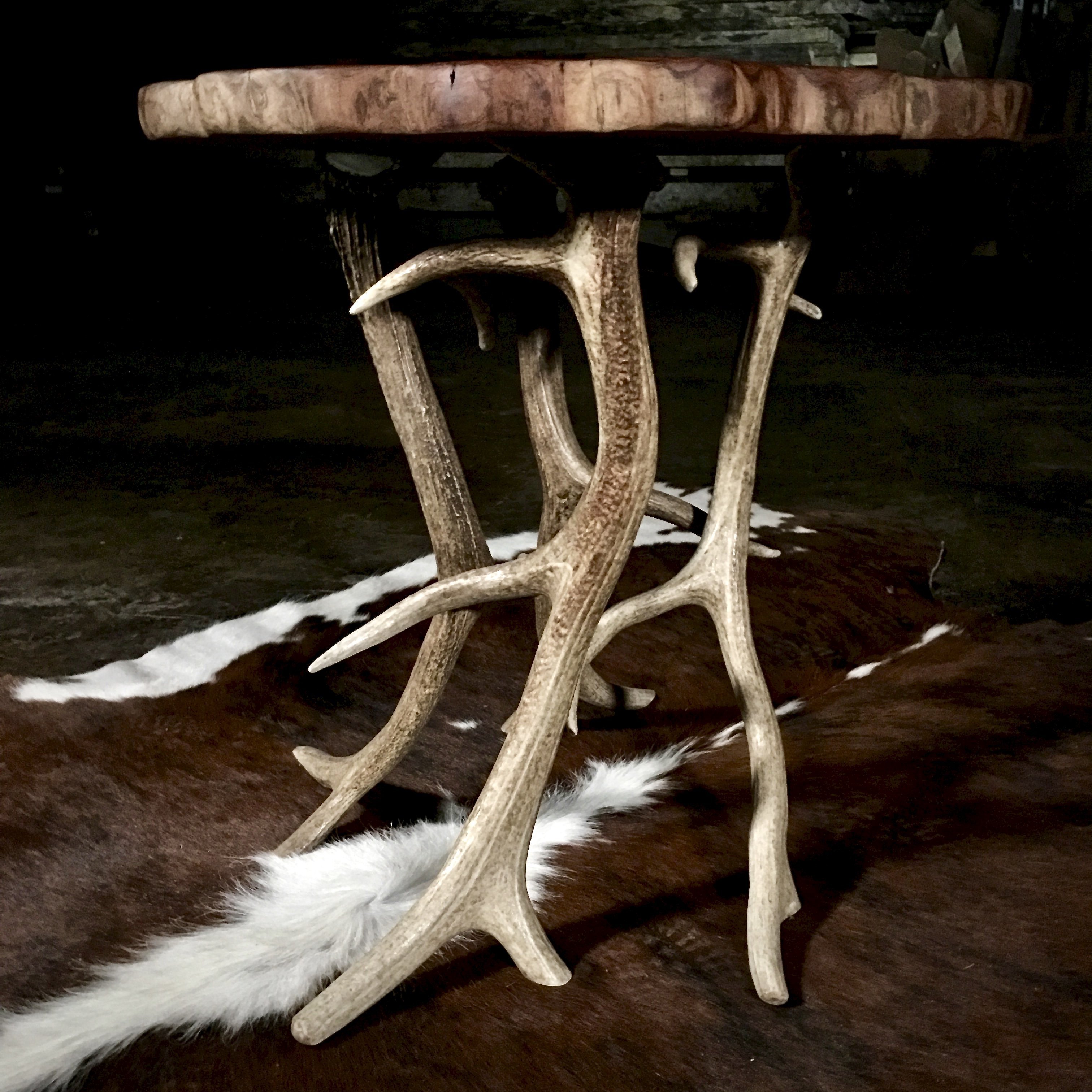 Wood Slab End Table Littlebranch Farm