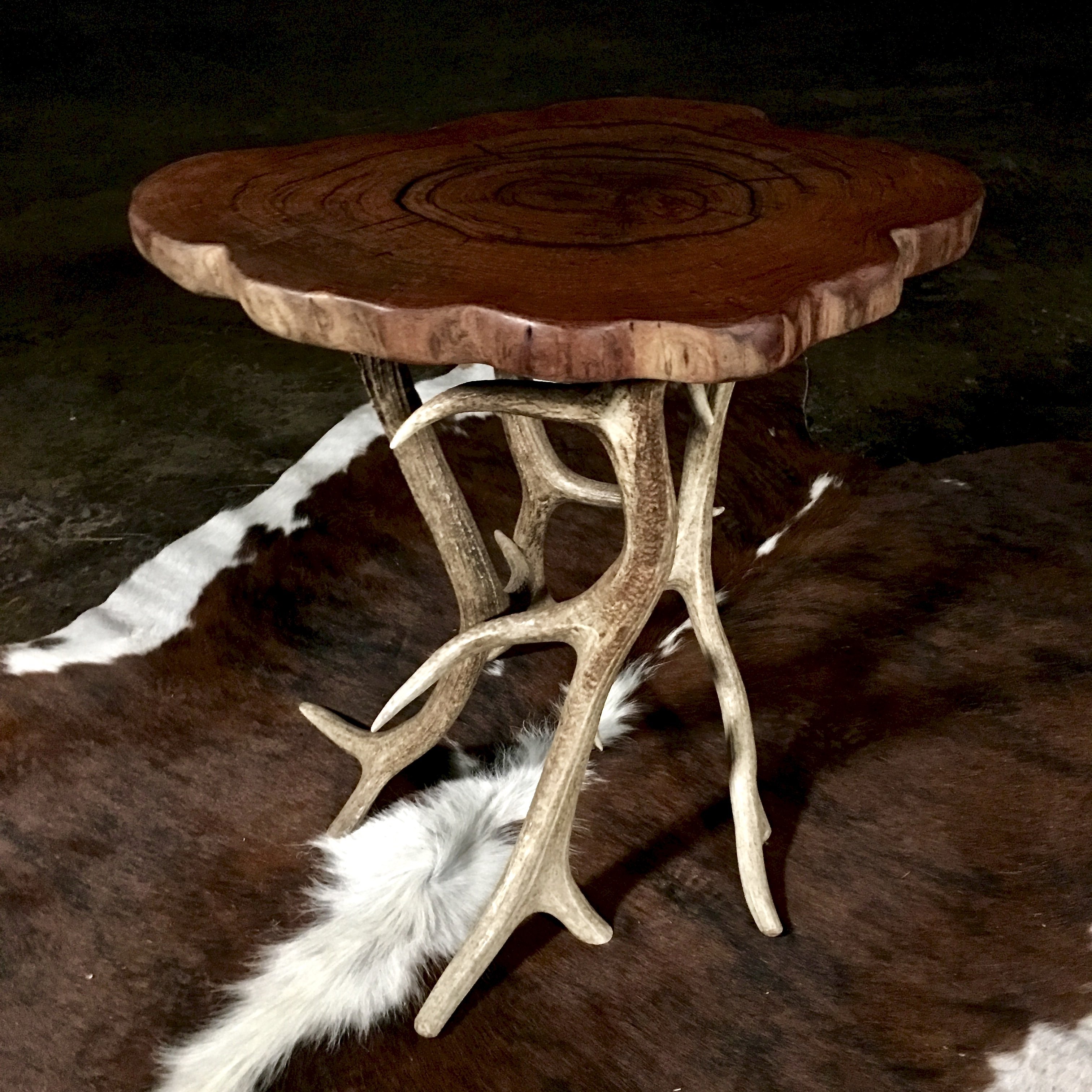 Wood Slab End Table Littlebranch Farm