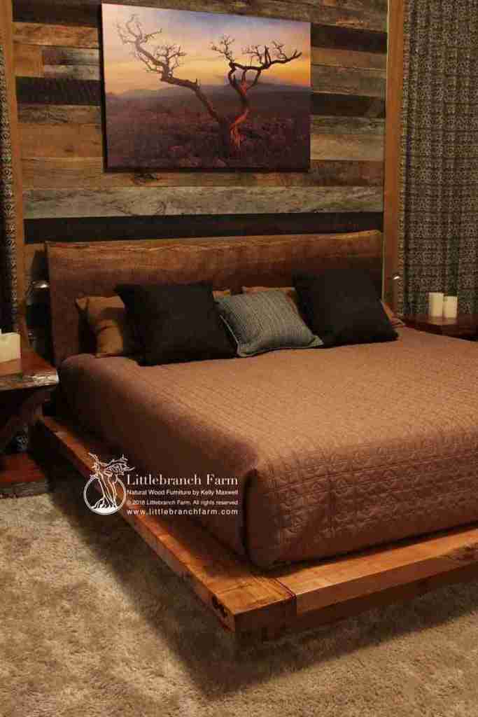Rustic Beds natural wood bed and wood platform bed